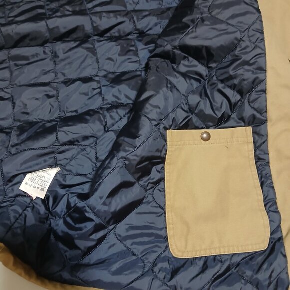 Lands End Quilt Lined Canvas Chore Barn Coat Work Jacket Men's XXL Tan Primaloft - Picture 5 of 9